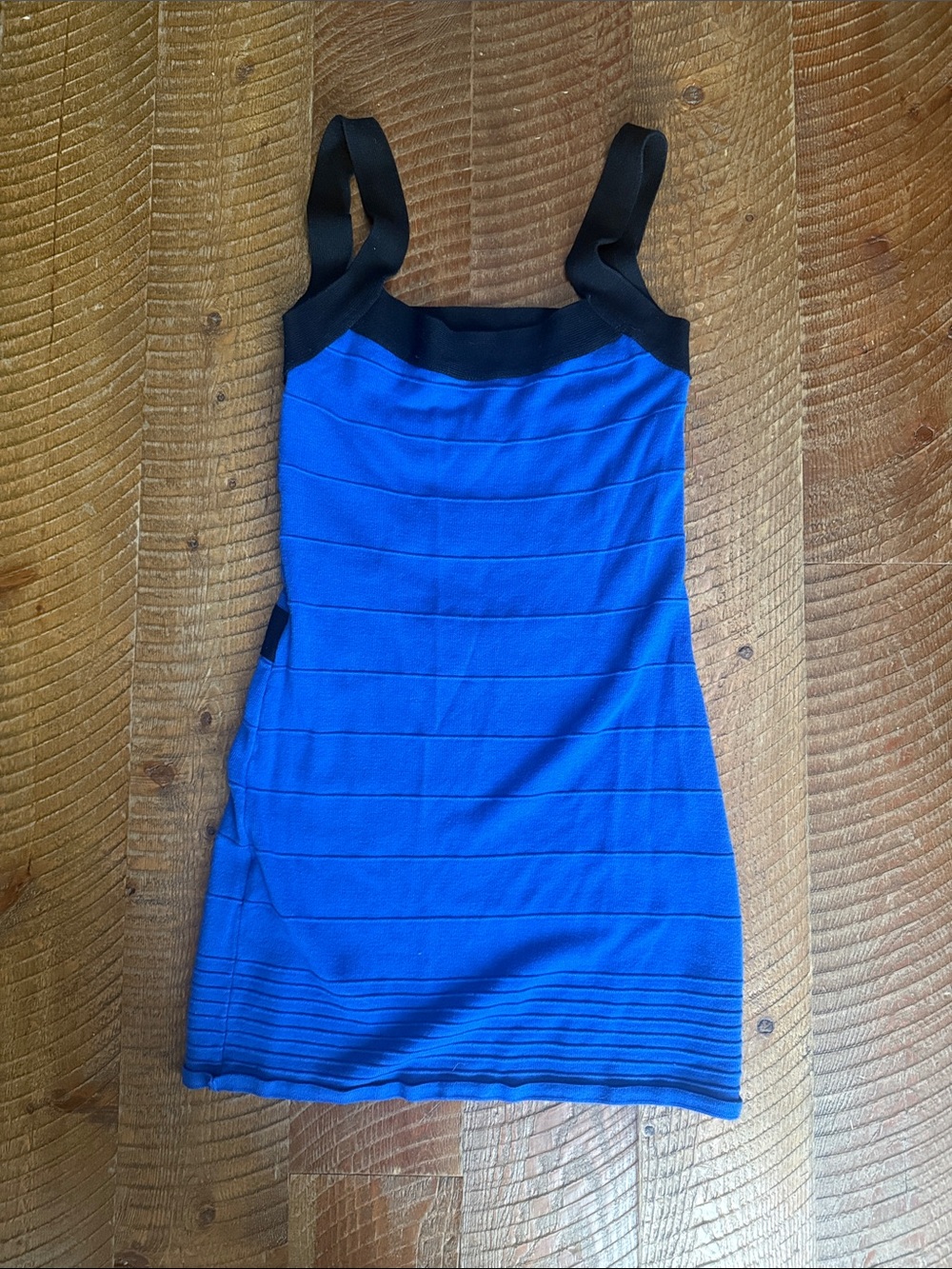 Love Culture Royal Blue Dress with Black Straps